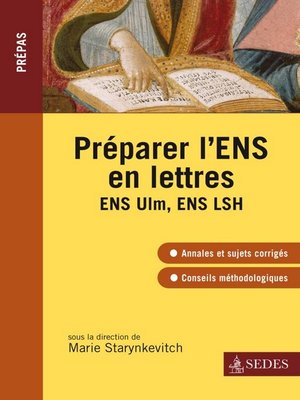 cover image of Préparer l'ENS en lettres